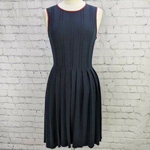 Brooks Brothers Sz Medium Sweater Tennis Dress Pleated Skirt Red White & Blue